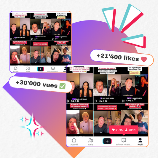 Likes + Vues Tiktok